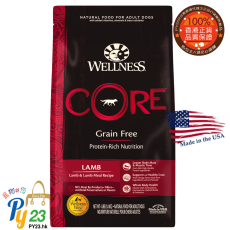 Wellness CORE 羊肉無穀物配方狗糧 22 LB