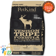 PET KIND 鹿肉 無穀物配方狗糧 25 LB