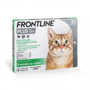 Frontline Plus加強版貓用殺蝨除牛蜱滴頸藥水3支裝(綠)