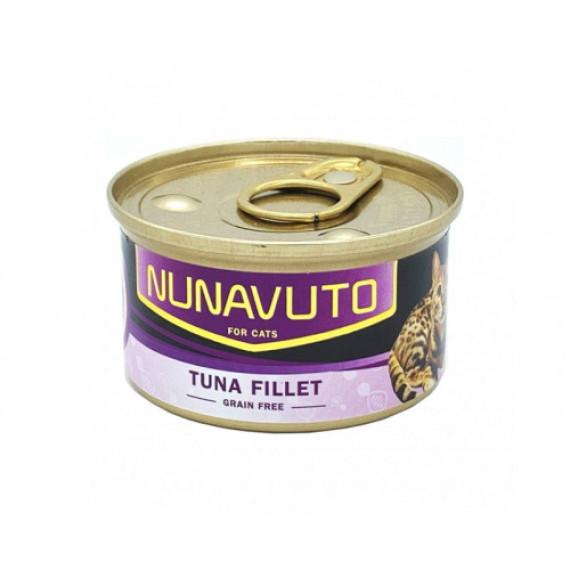 NUNAVUTO 無穀物吞拿魚片 貓罐頭 GRAIN FREE TUNA FILLET 80G NU01