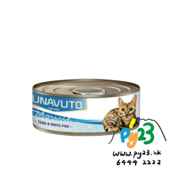 NUNAVUTO 純吞拿魚 白飯魚慕絲貓罐頭 TUNA WITH WHITE FISH MOUSSE 60G NU33