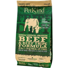 PET KIND 牛草胃及牛肉配方 無穀物配方狗糧 25 LB