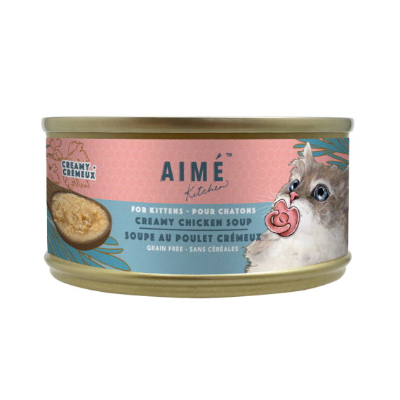  AIME KITCHEN 忌廉濃雞湯 幼貓主食罐 75g 粉紅色