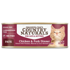 COUNTRY NATURALS 雞肉豚肉滋味肉泥配方貓罐頭 5.5oz(大)(主) Chicken & Pork Dinner