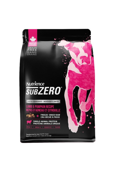 Nutrience紐翠斯 sub ZERO 全犬 羊肉  南瓜 凍乾脫水無穀物配方狗糧 1.8 KG/4 LB